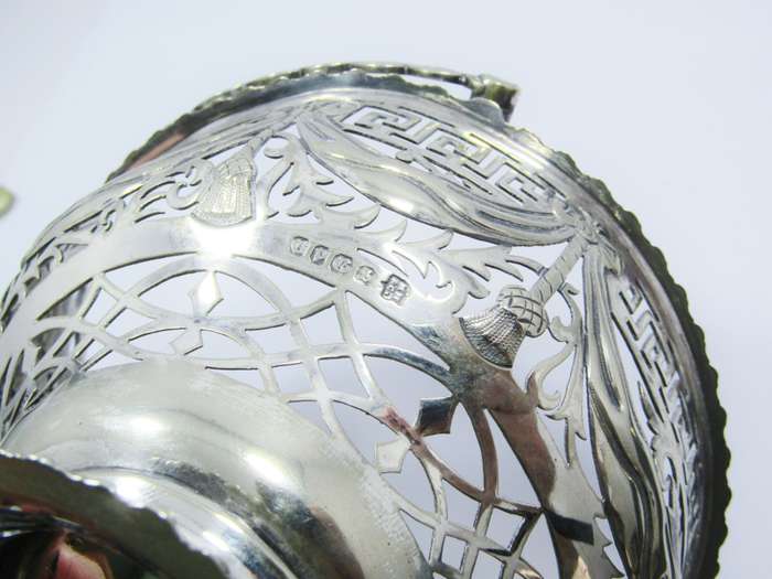 Antique Gothic Revival Silver-Plated Sweets Basket