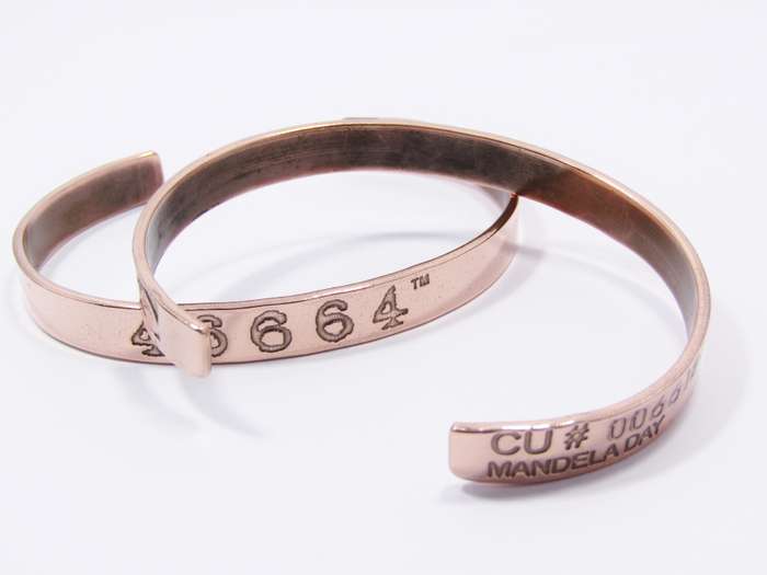 Limited Edition Nelson Mandela Copper Cuff Bangle