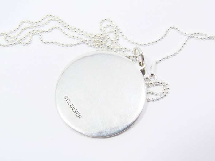 A Lovely Large St Christopher Pendant on Chain in Sterling Silver