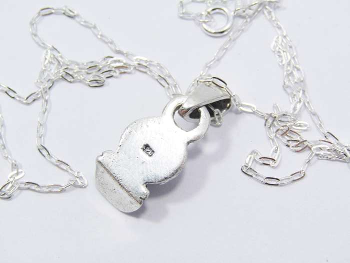 A Lovely Nautical Divers Helmet Pendant on Chain in Sterling Silver.