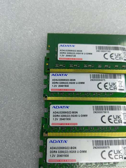 Adata 32GB (4x8GB) DDR4 3200MHz UDIMM Desktop Memory