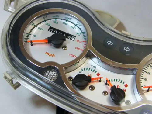 Instrument panel cluster for various 125cc/150cc scooters - front cover chipped on side