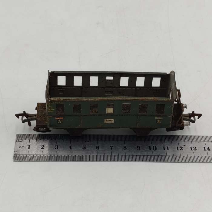 Vintage Fleischmann transformer change over switches and 2 coaches