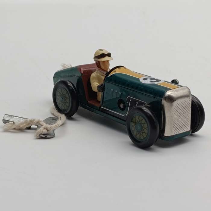 Vintage St John tinplate mechanical race car toy
