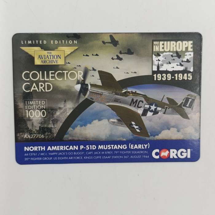 Corgi North American P-51D Mustang US Air Force die-cast plane model in box - scale 1/72