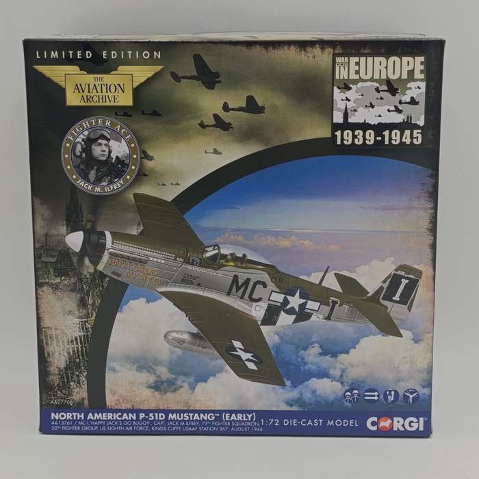 Corgi North American P-51D Mustang US Air Force die-cast plane model in box - scale 1/72
