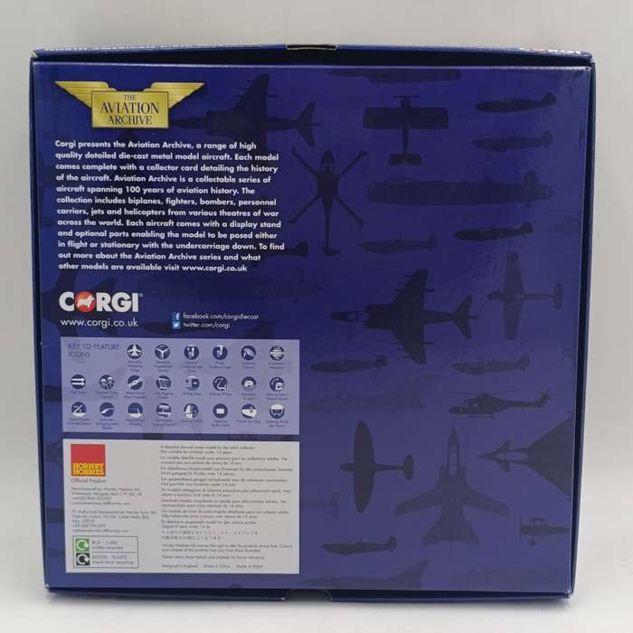 Corgi North American P-51D Mustang US Air Force die-cast plane model in box - scale 1/72