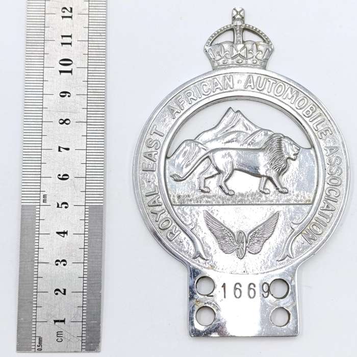 Royal East African Automobile Association #1669 car badge