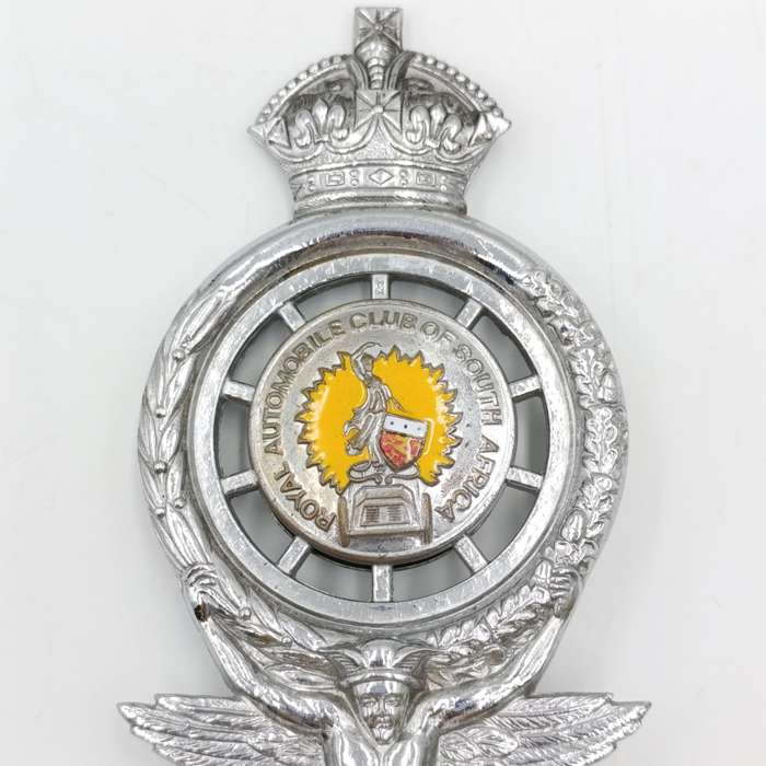 Vintage Royal Automobile Club of South Africa #8178 car mascot badge