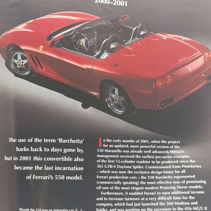 2001 Ferrari 550 Barchetta die-cast model car - scale 1/43