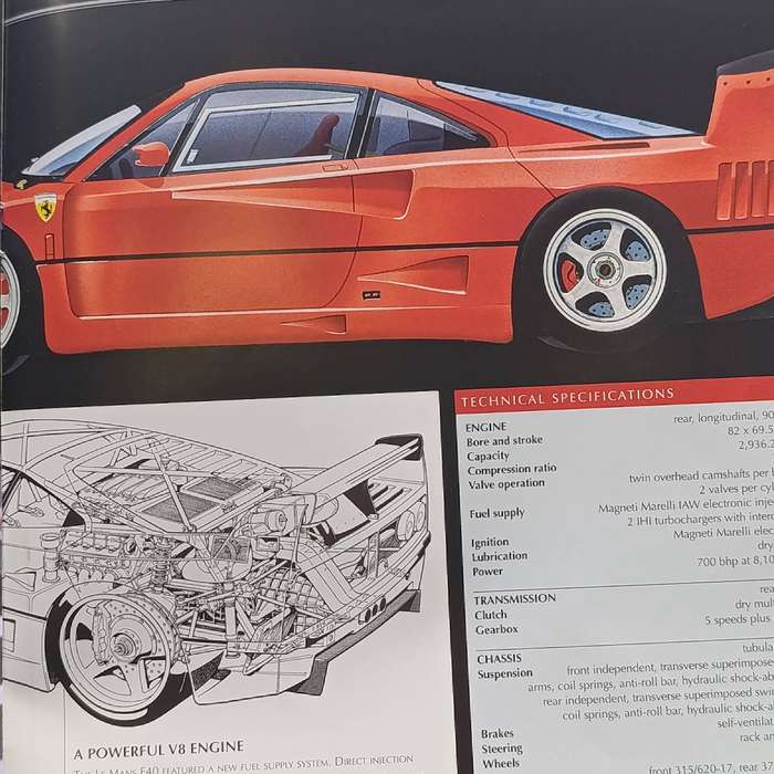 1989 Ferrari F40 competizione die-cast racing model car - scale 1/43