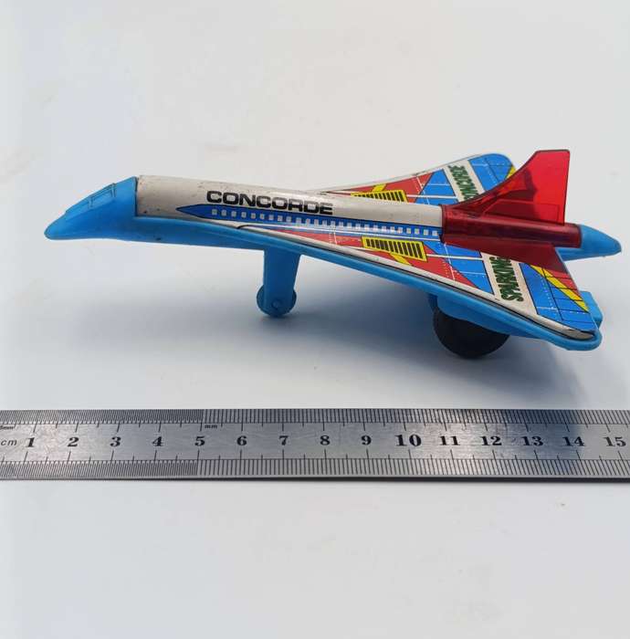 Vintage Jimmy Toys Sparking Concorde friction toy plane