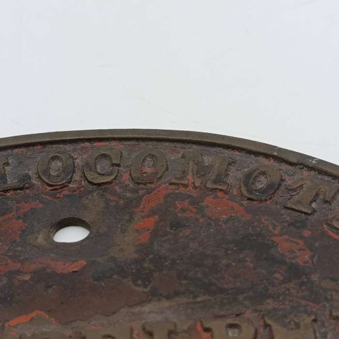 Antique The Baldwin Locomotive works Philadelphia #58705 metal plate - October 1925