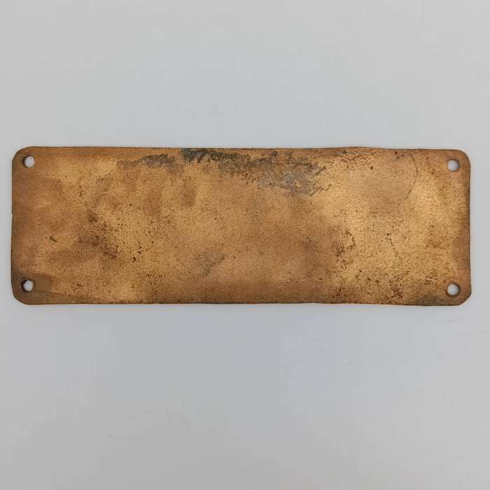 SA Railways brass boiler #9525 pressure check plate 1978-1981
