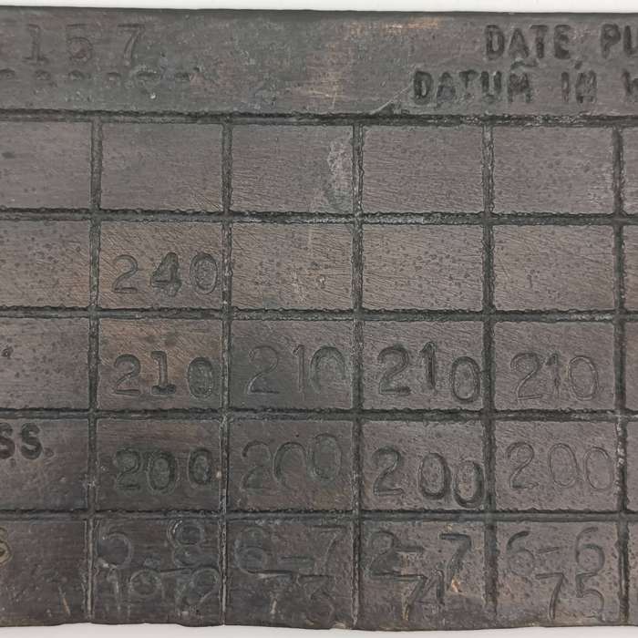 SA Railways brass boiler #10157 pressure check plate 1972-1976
