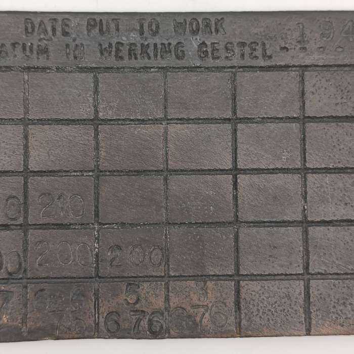 SA Railways brass boiler #10157 pressure check plate 1972-1976