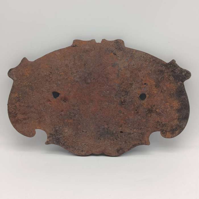 Antique 1913 The Metropolitan Carriage wagon builders cast iron plate