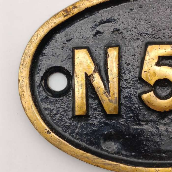 SA Railways MT Tender N57 brass tender plate