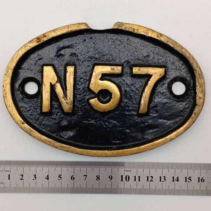 SA Railways MT Tender N57 brass tender plate