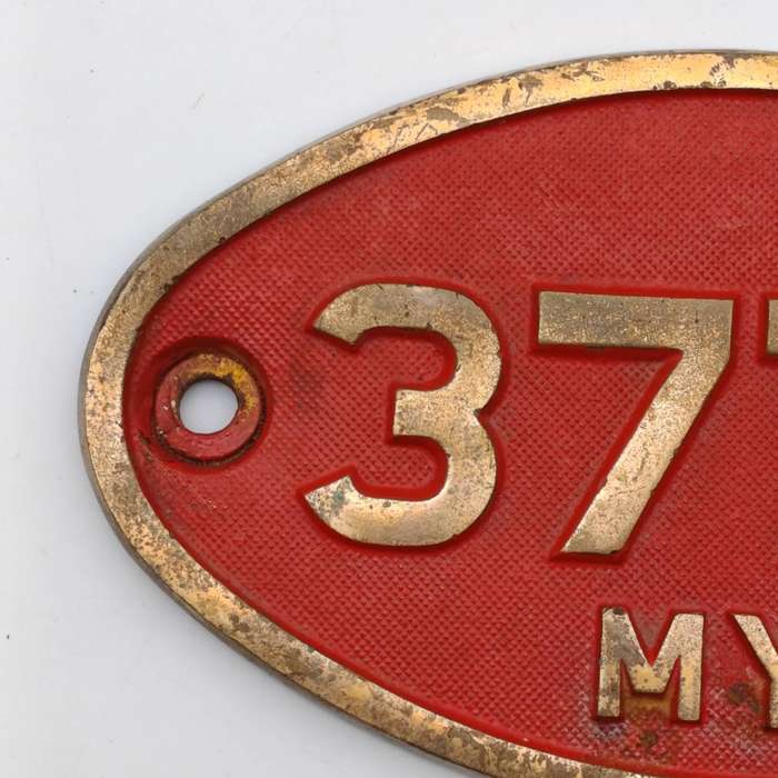 SA Railways MY1 Tender # 3776 brass tender plate