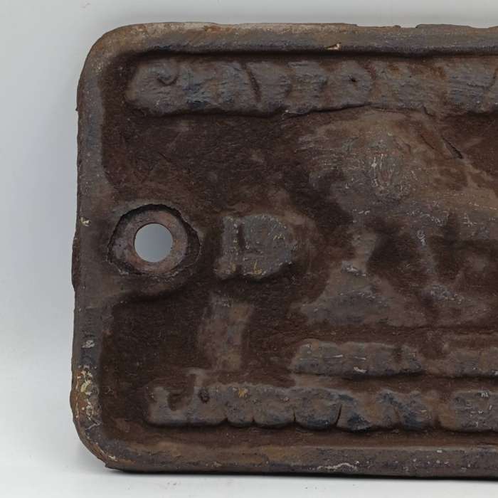 Antique 1920 Railways coach builders plate - Lincoln England