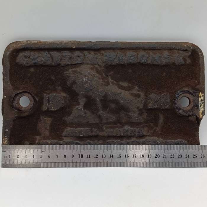 Antique 1920 Railways coach builders plate - Lincoln England