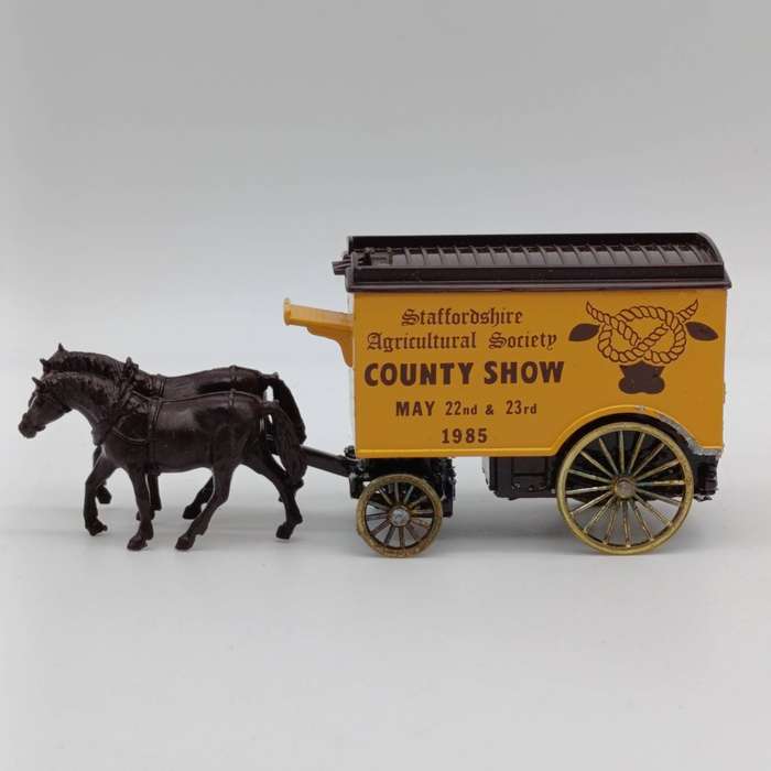 Lledo County Show 1985 horse-drawn cart die-cast model in box