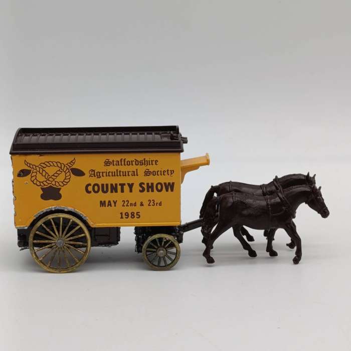 Lledo County Show 1985 horse-drawn cart die-cast model in box