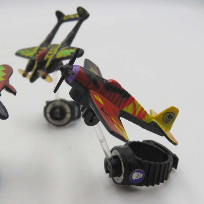 Set of 3 Vintage Matchbox Ring Raiders skull squadron jet planes