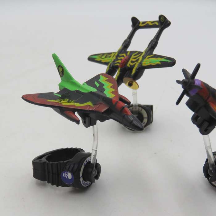 Set of 3 Vintage Matchbox Ring Raiders skull squadron jet planes