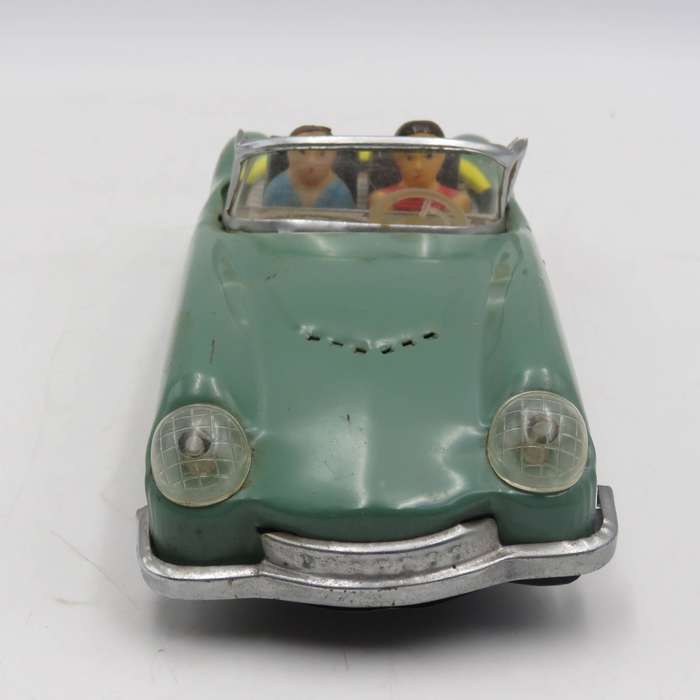 Vintage Chinese MF-763 tinplate friction sports car toy