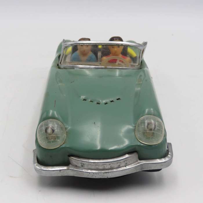 Vintage Chinese MF-763 tinplate friction sports car toy
