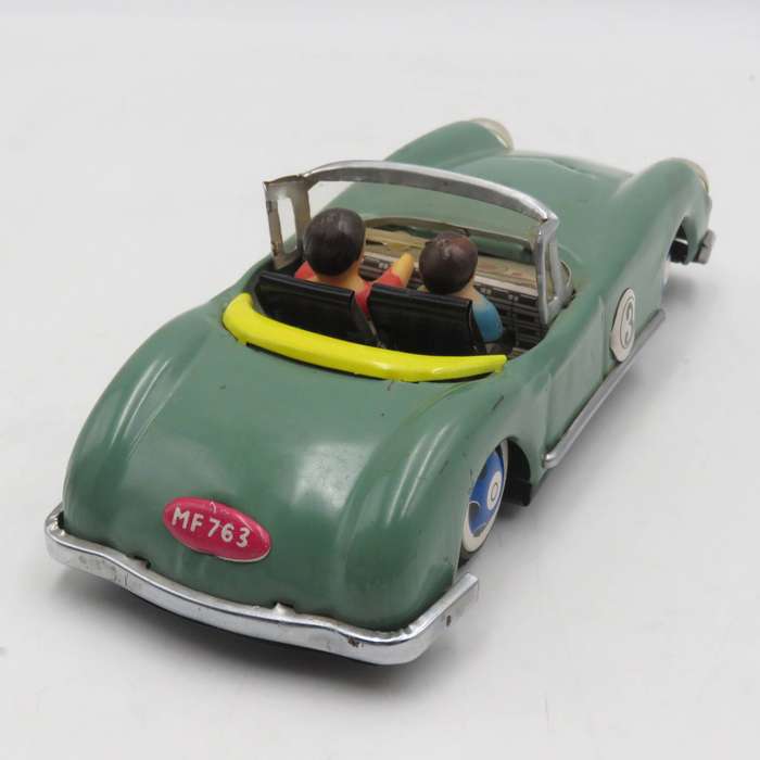 Vintage Chinese MF-763 tinplate friction sports car toy