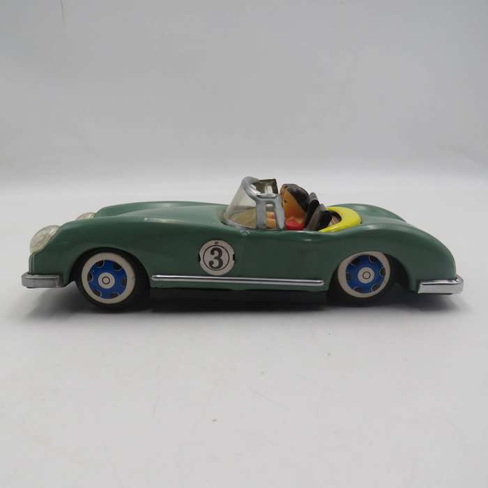 Vintage Chinese MF-763 tinplate friction sports car toy