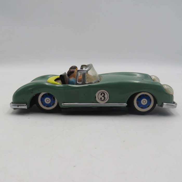 Vintage Chinese MF-763 tinplate friction sports car toy