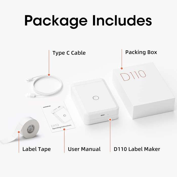 NIIMBOT D110 - Portable Series Label Printer (open box)