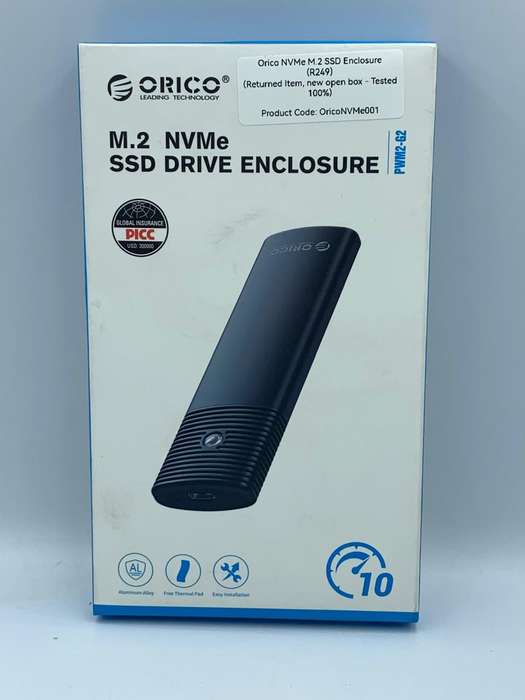 ORICO M.2 NVMe SSD Enclosure (10Gbps) Type-C to Type-C