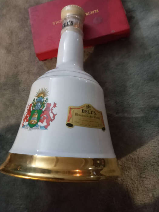 Empty bells bottle Andrew and Sarah wedding