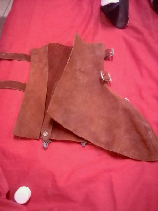 Cowboy boot leather chaps tan new