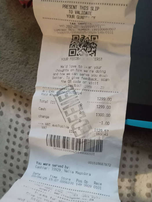 Yoco khumo credit card machine