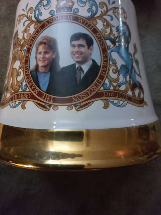 Empty bells bottle Andrew and Sarah wedding