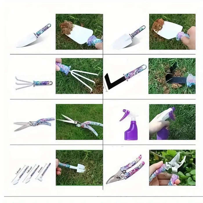 Purple 10pcs GARDENING TOOLS  YJ343