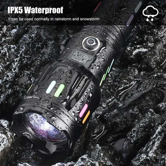 2000 Lumens LED Flashlight - Super Bright Light Camping Torch PA200
