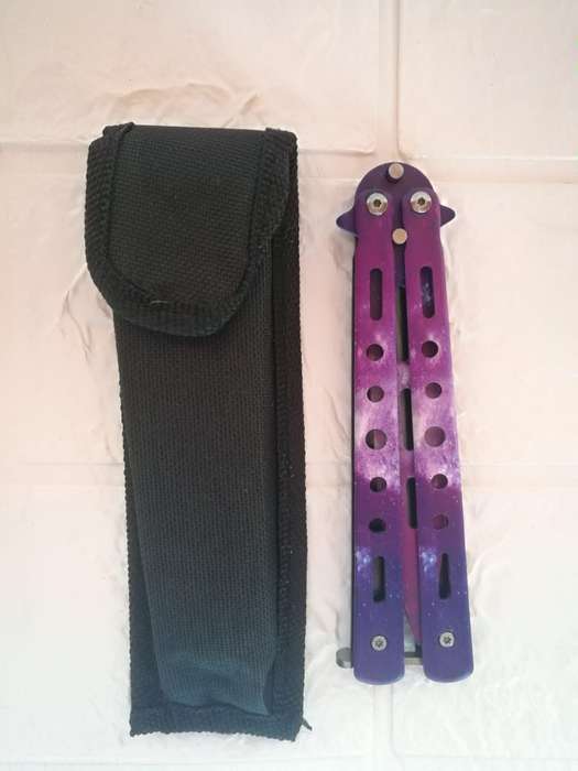 Pink  Purple Butterfly Ladies Knife