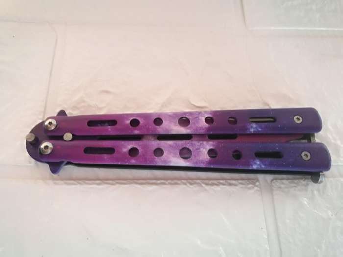 Pink  Purple Butterfly Ladies Knife