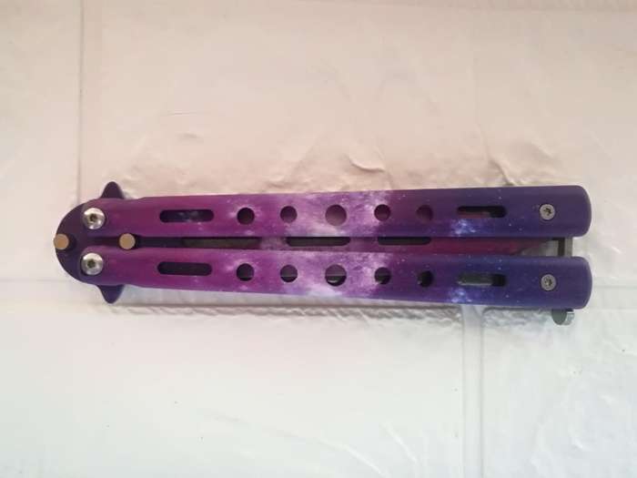 Pink  Purple Butterfly Ladies Knife