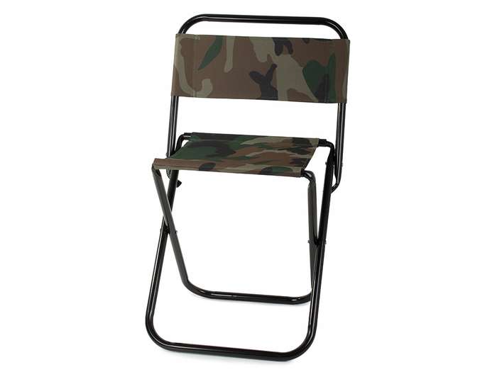 Bush Baby Camping Stool With Back Camouflage Green