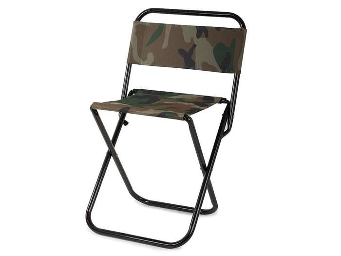 Bush Baby Camping Stool With Back Camouflage Green