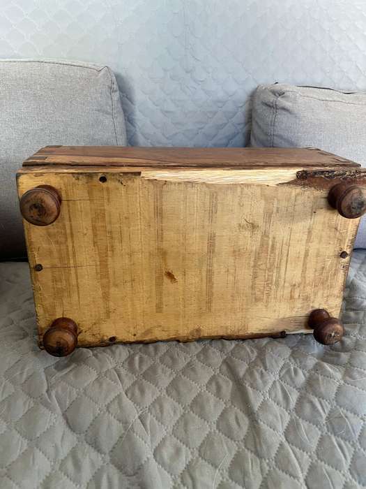 Carved wood storage chest