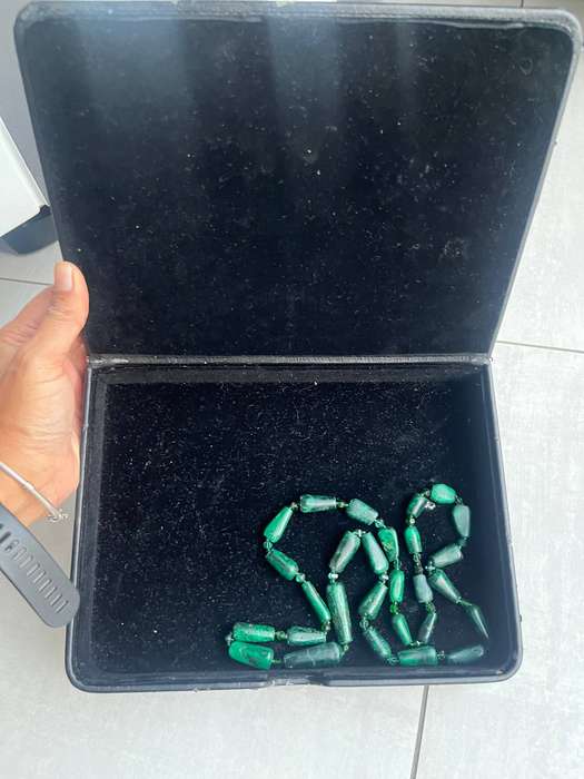 Heavy malachite necklace